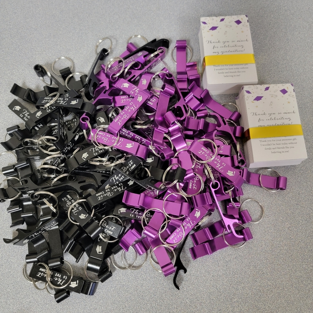 Graduation Bottle Opener Key Chains - Lot Of 100